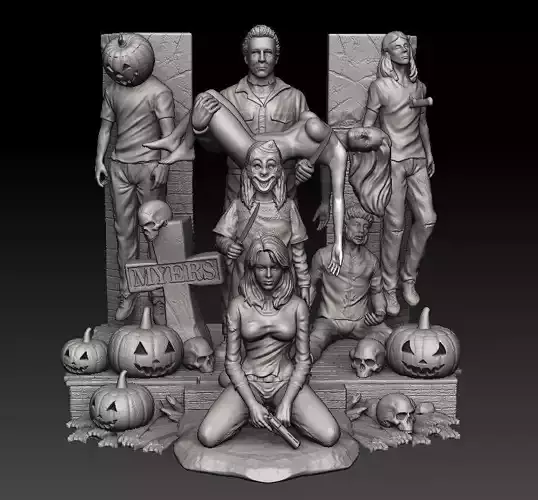 MICHAEL MYERS DIORAMA 3D model