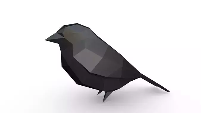 bird low poly polygonal