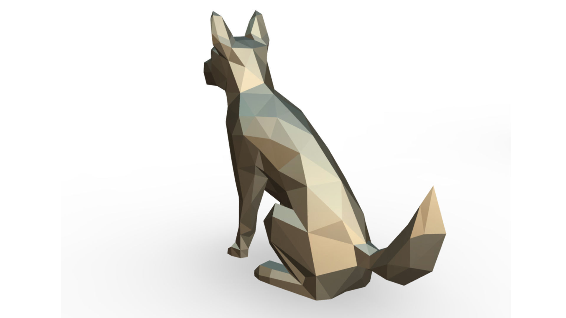 Blue Heeler low poly 3D print model_2