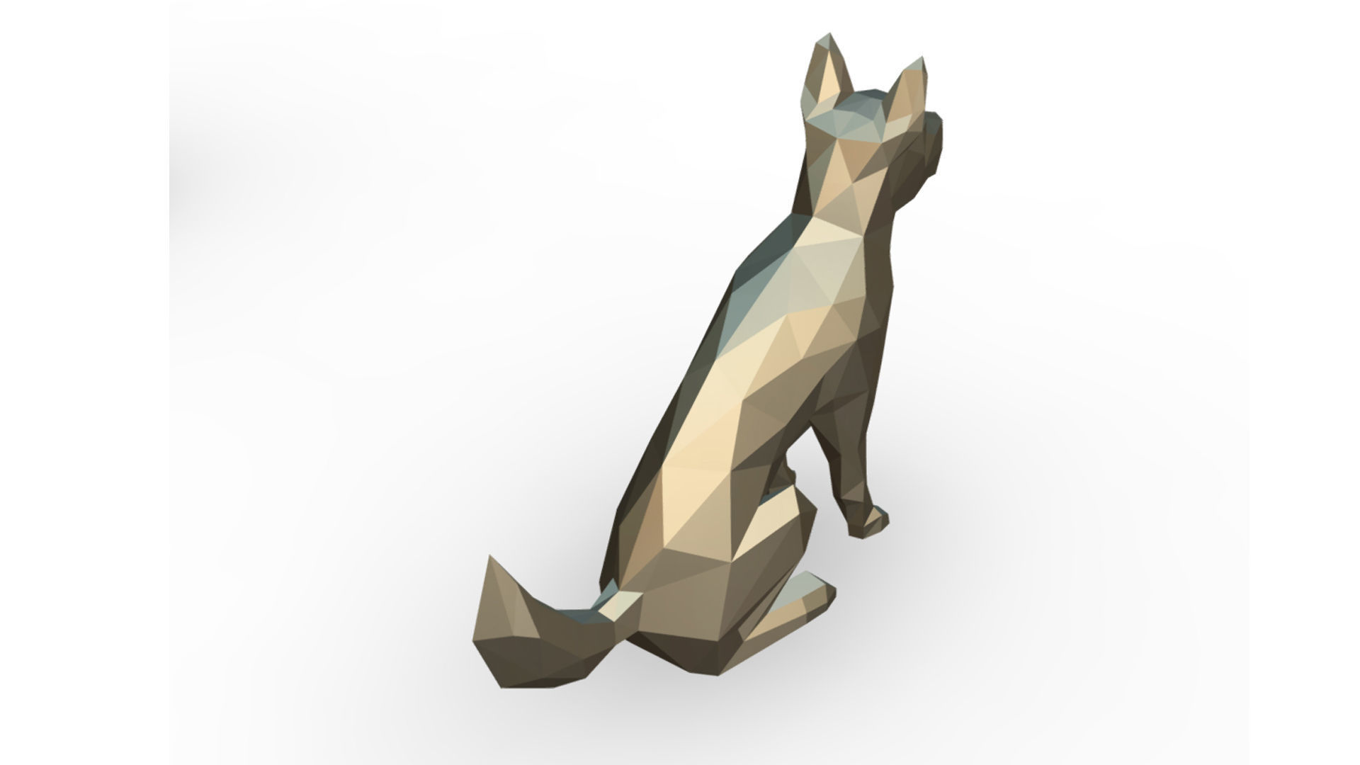 Blue Heeler low poly 3D print model_3