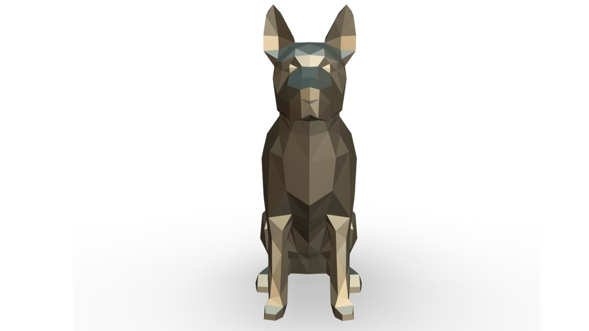 Blue Heeler low poly 3D print model_6