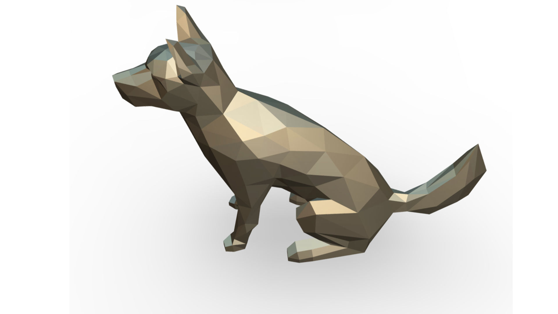 Blue Heeler low poly 3D print model_1