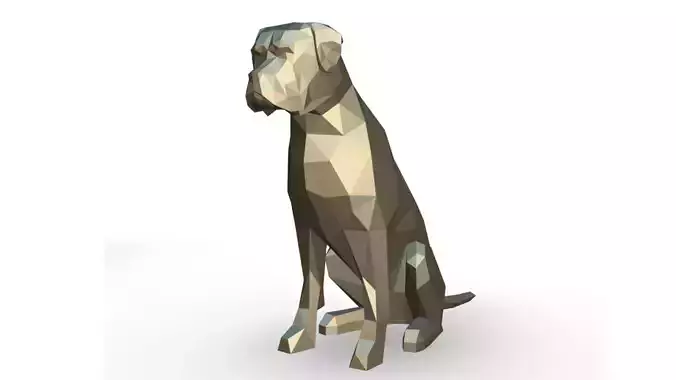 Boxer low poly greyhound