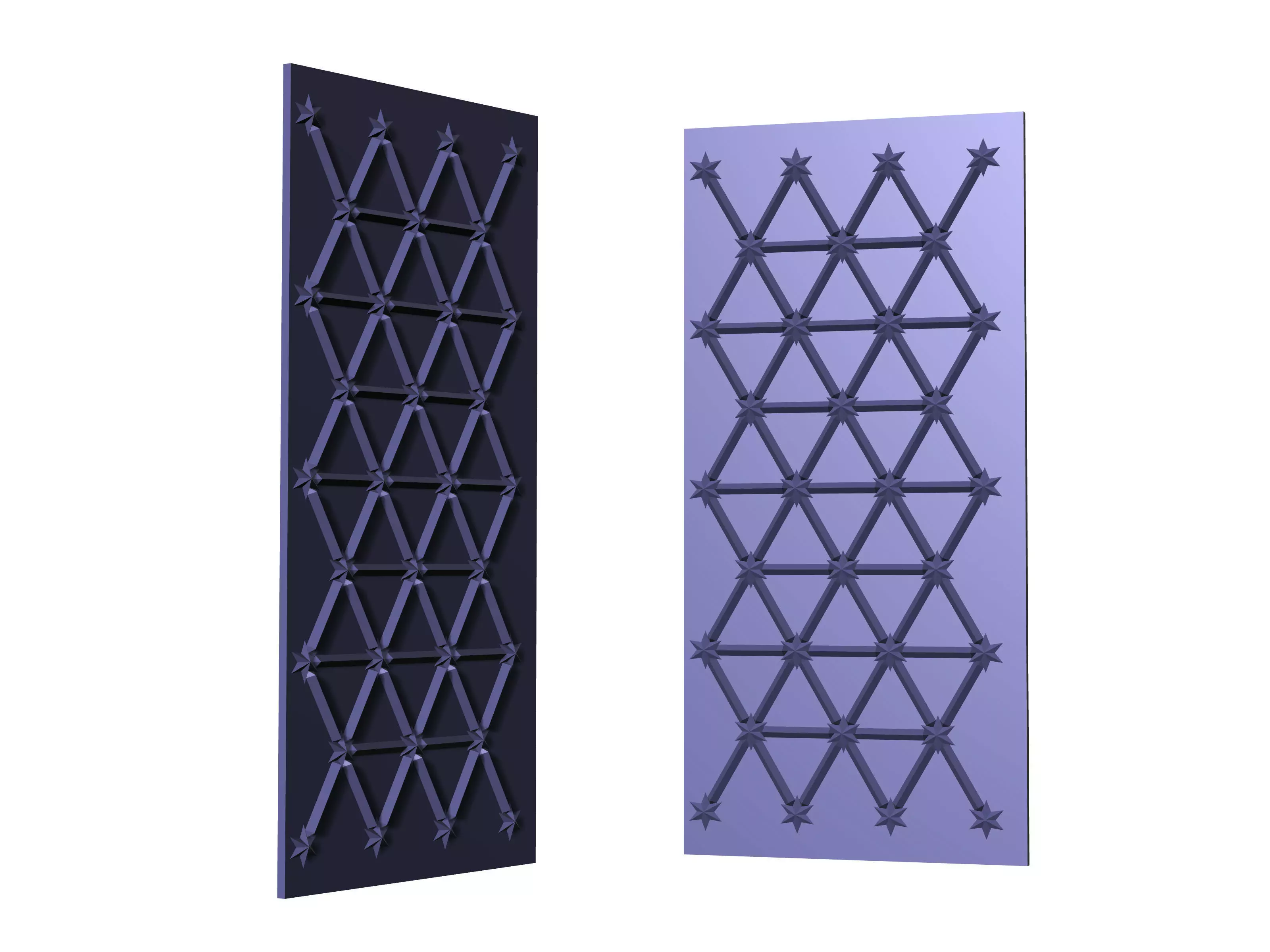 decorative engraved  panel 001  Low-poly 3D model_0