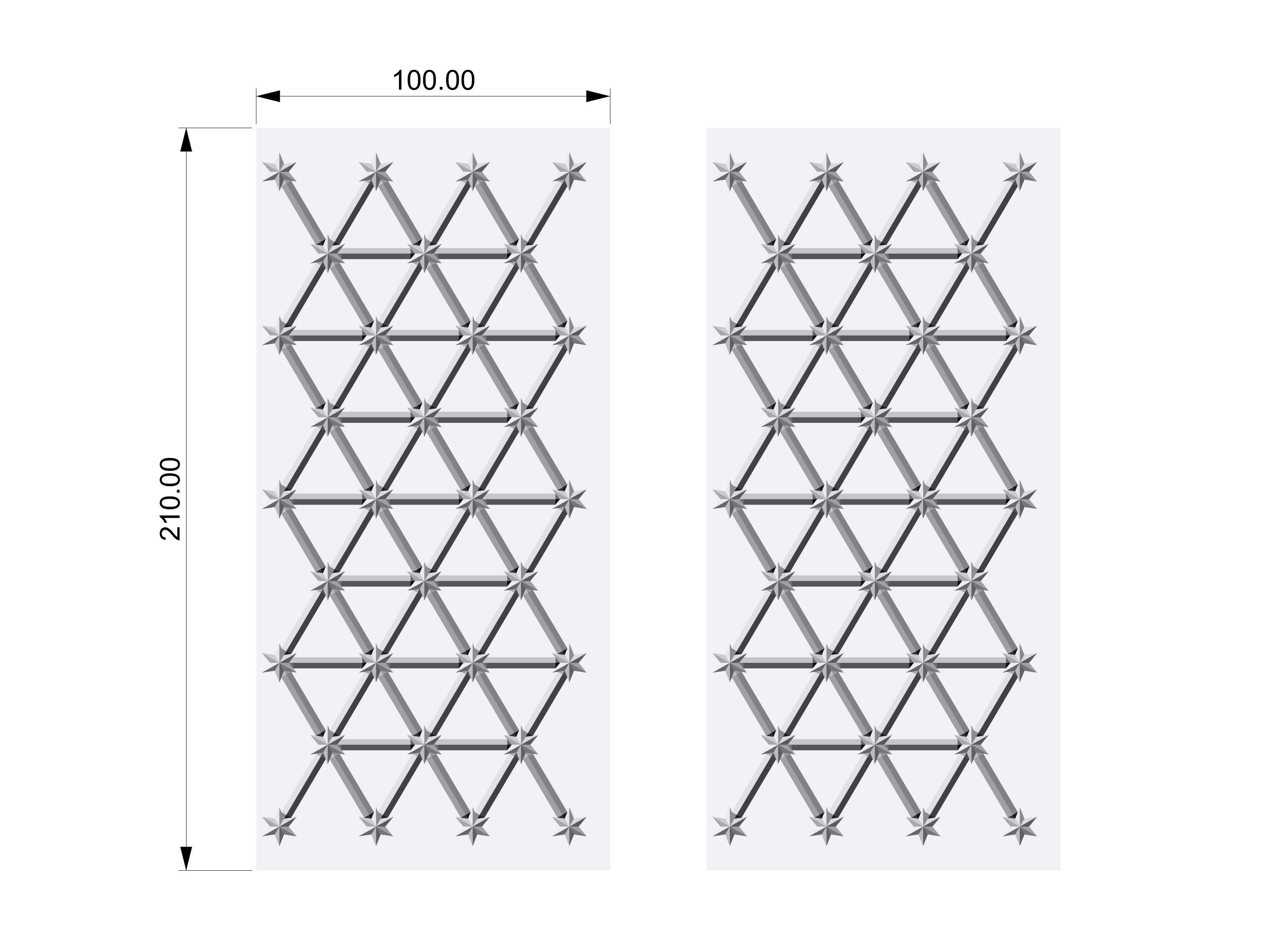 decorative engraved  panel 001  Low-poly 3D model_1