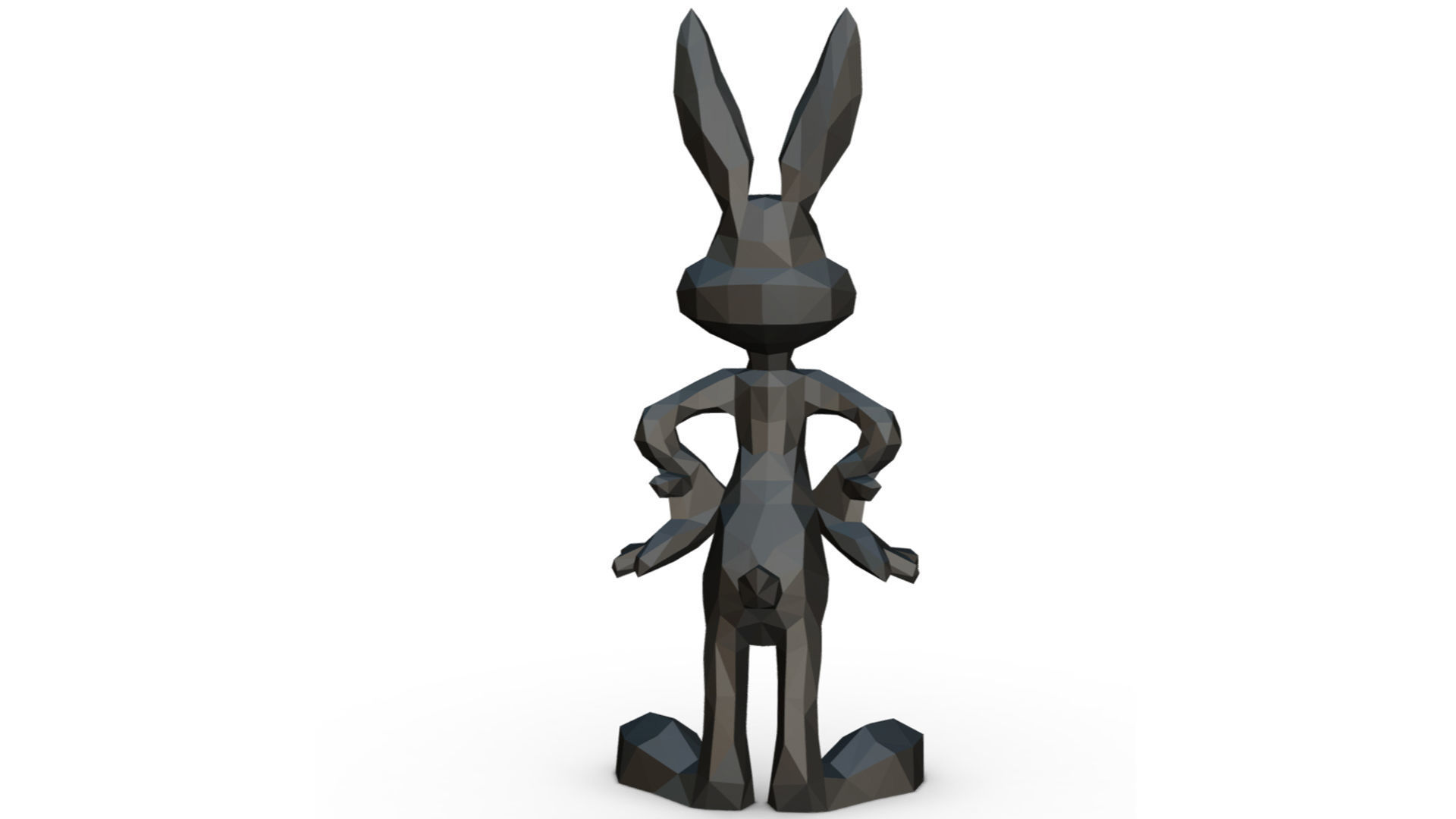 Bugs Bunny low poly 3D print model_3