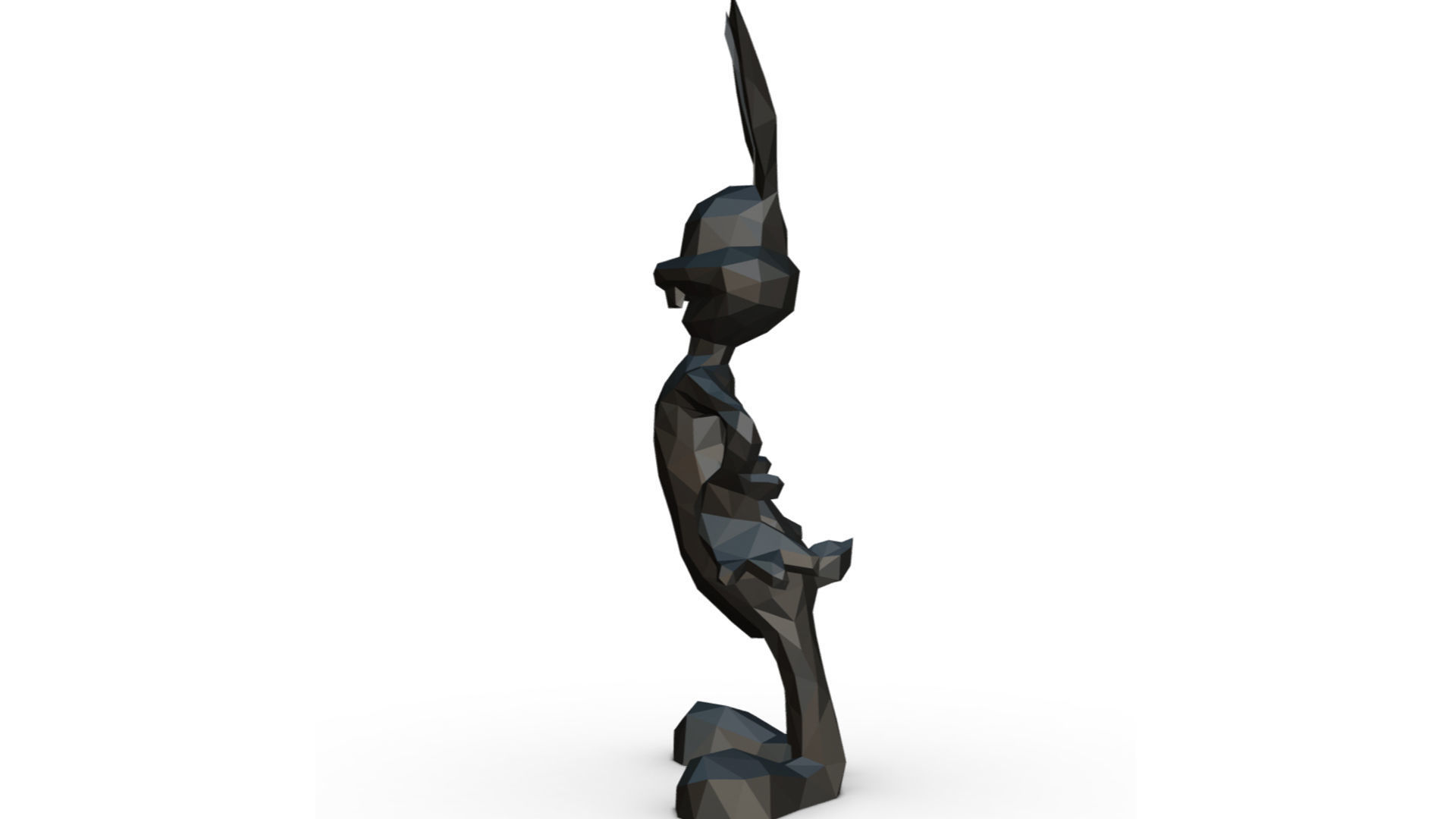 Bugs Bunny low poly 3D print model_1