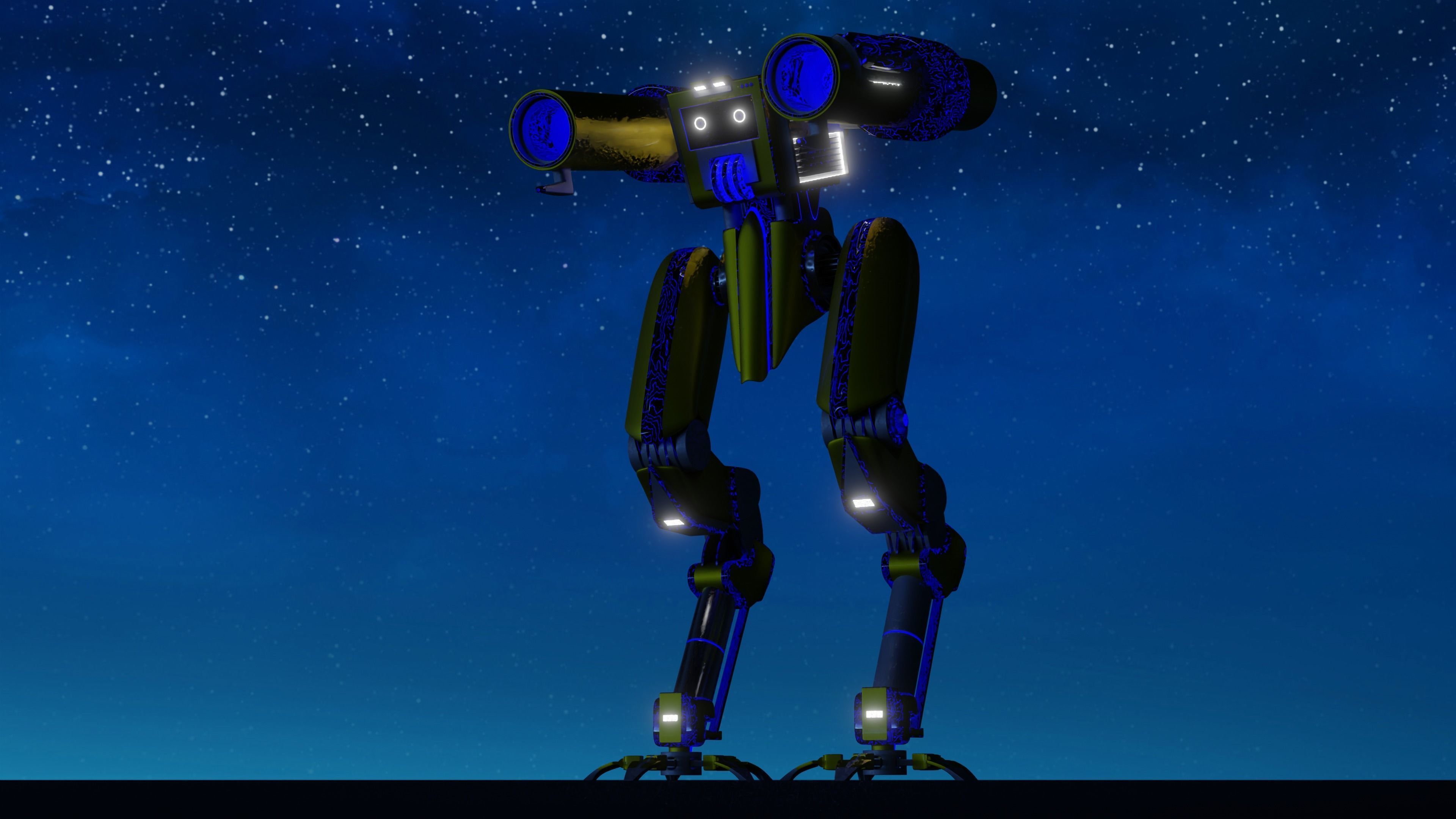 Mecha sci-fi robot 3D model_6