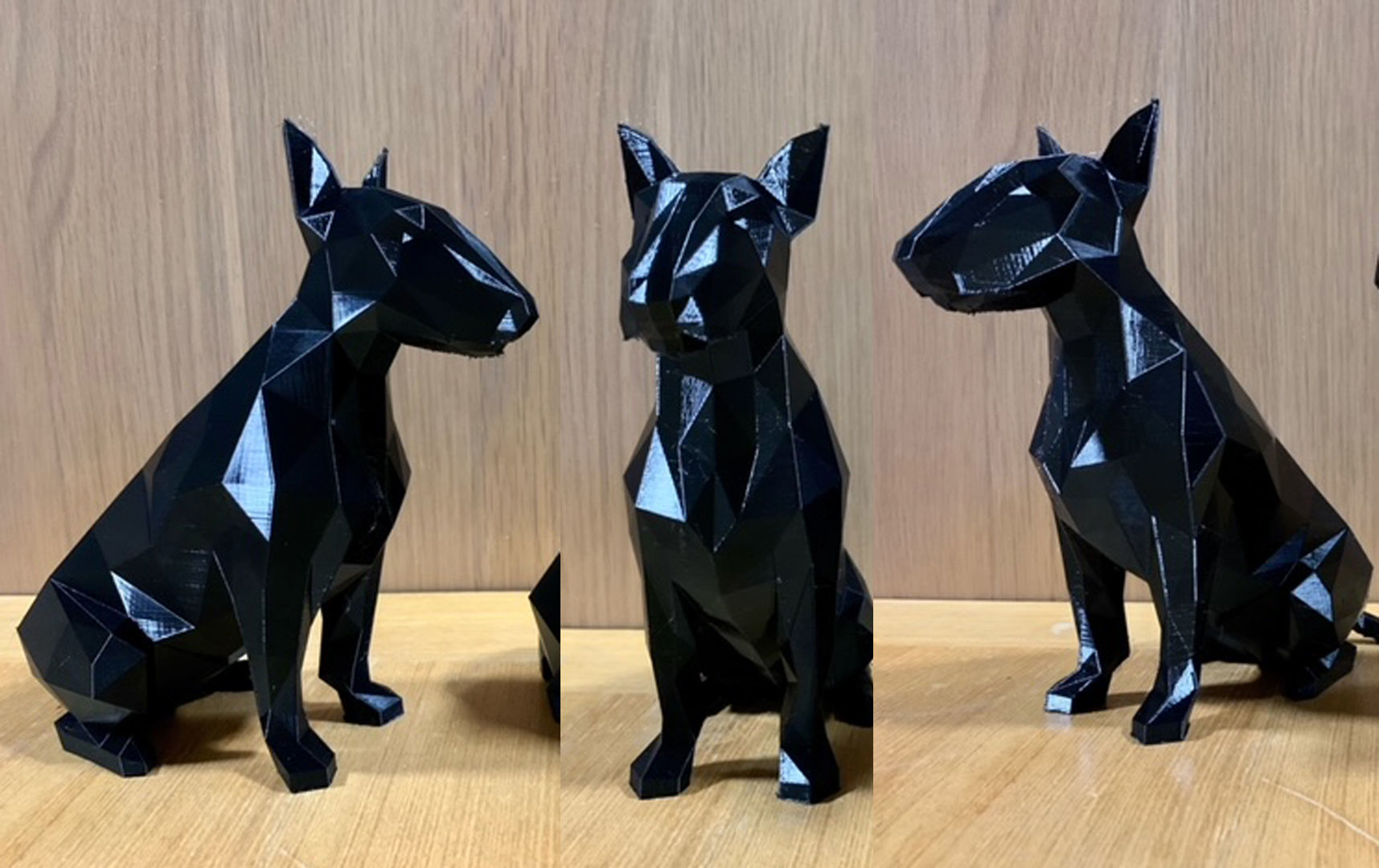 bull terrier low poly 3D print model_7