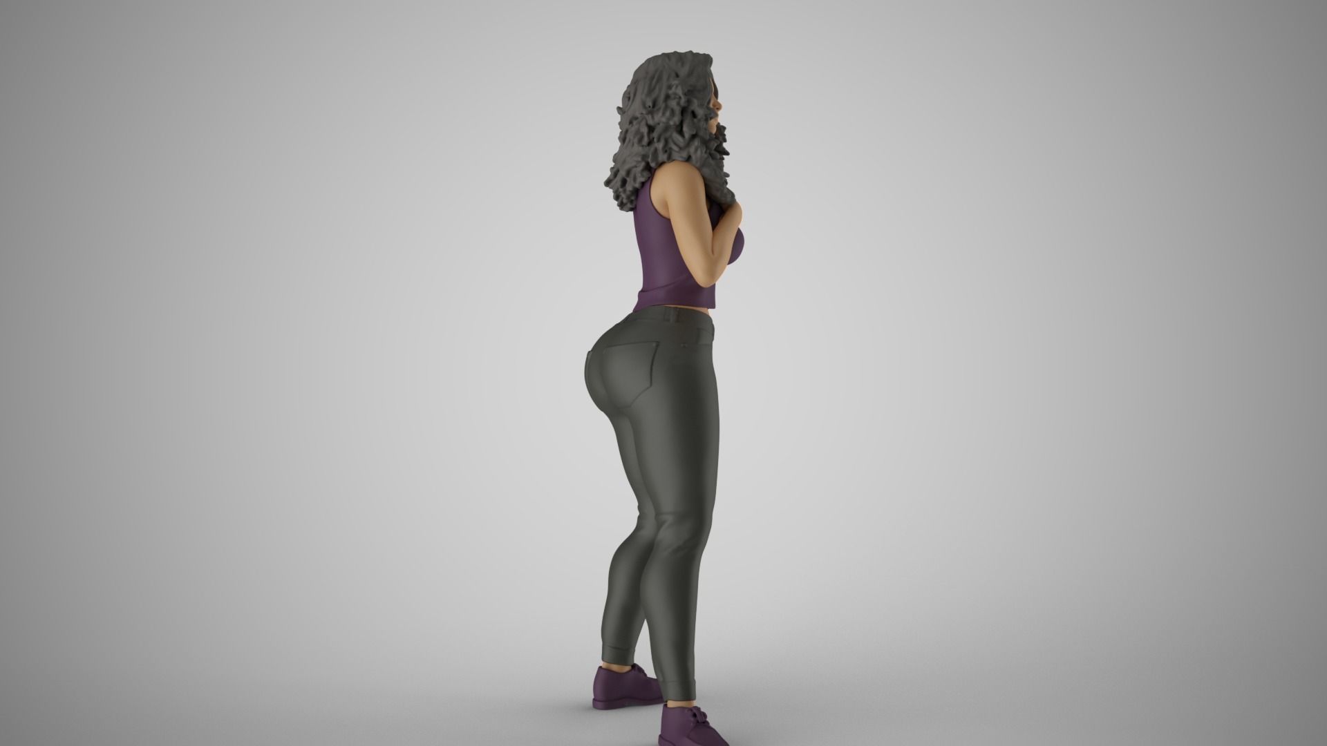 Biased Woman 3D print model_9