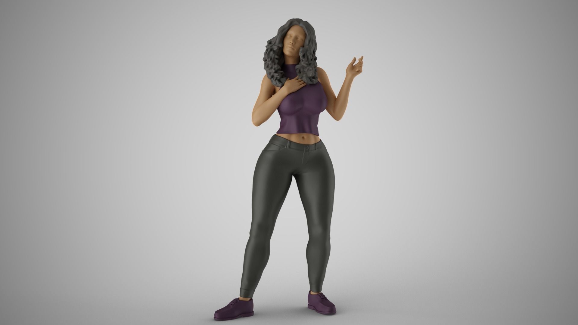 Biased Woman 3D print model_5