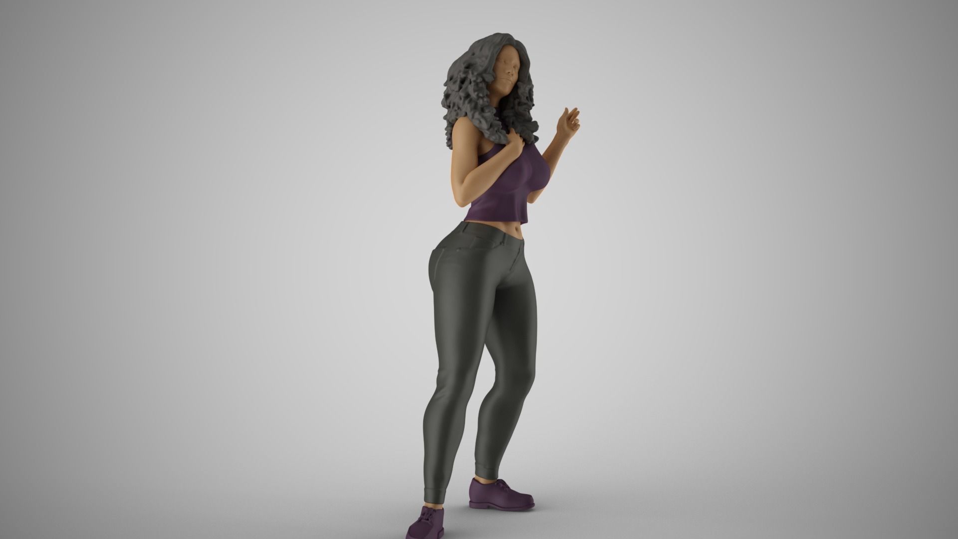 Biased Woman 3D print model_10