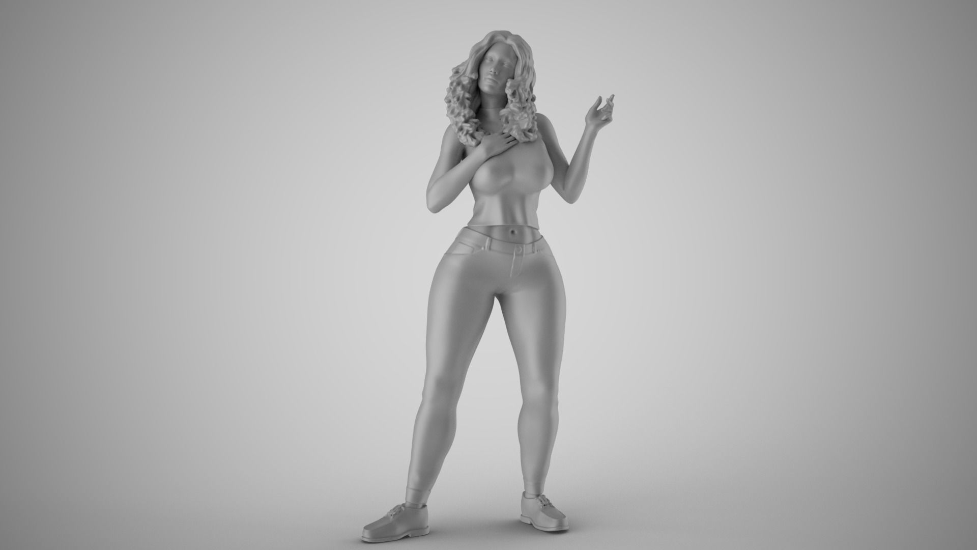 Biased Woman 3D print model_2