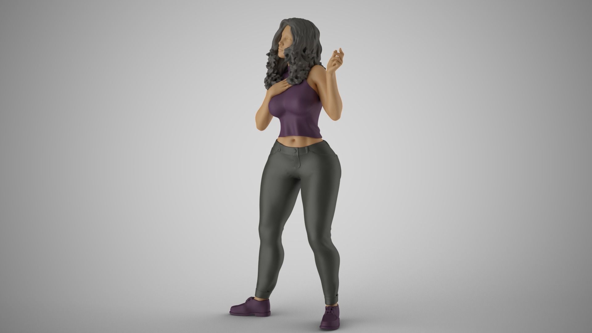 Biased Woman 3D print model_7