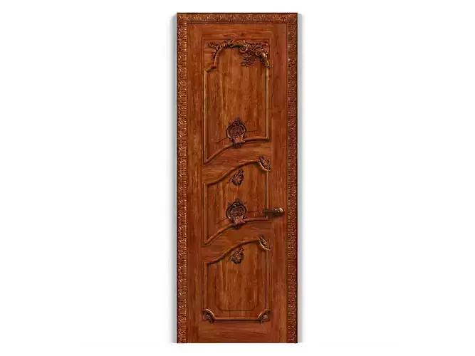Door0044 ornate wooden door