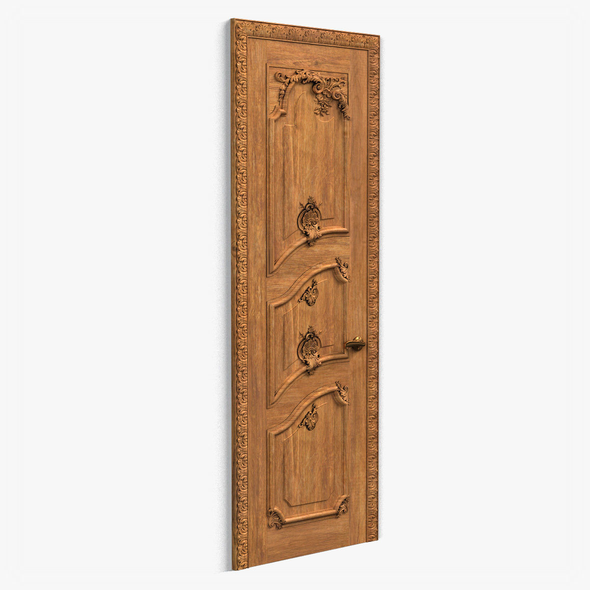 Door0044 ornate wooden door 3D model_8