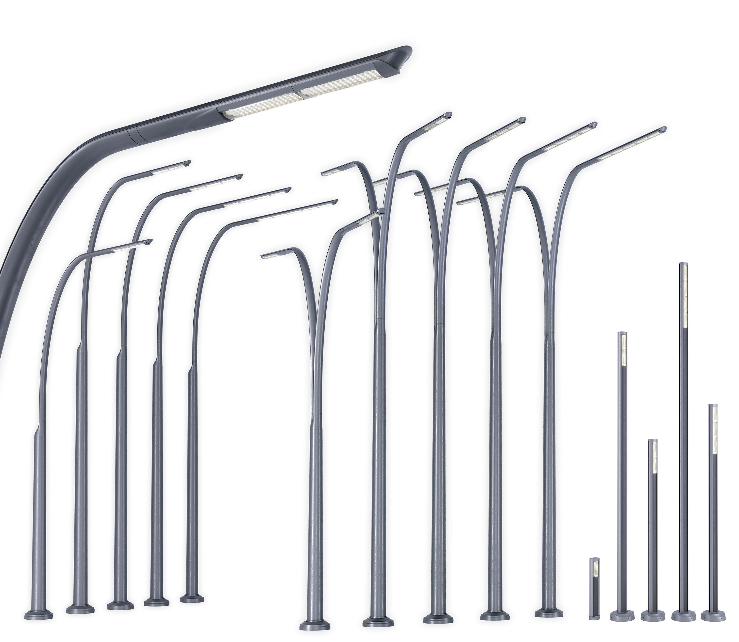 Lampposts SoleCity by Signify Lumec 3D model