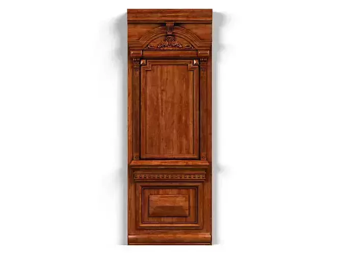 Door0050 wooden door with ornate carvings