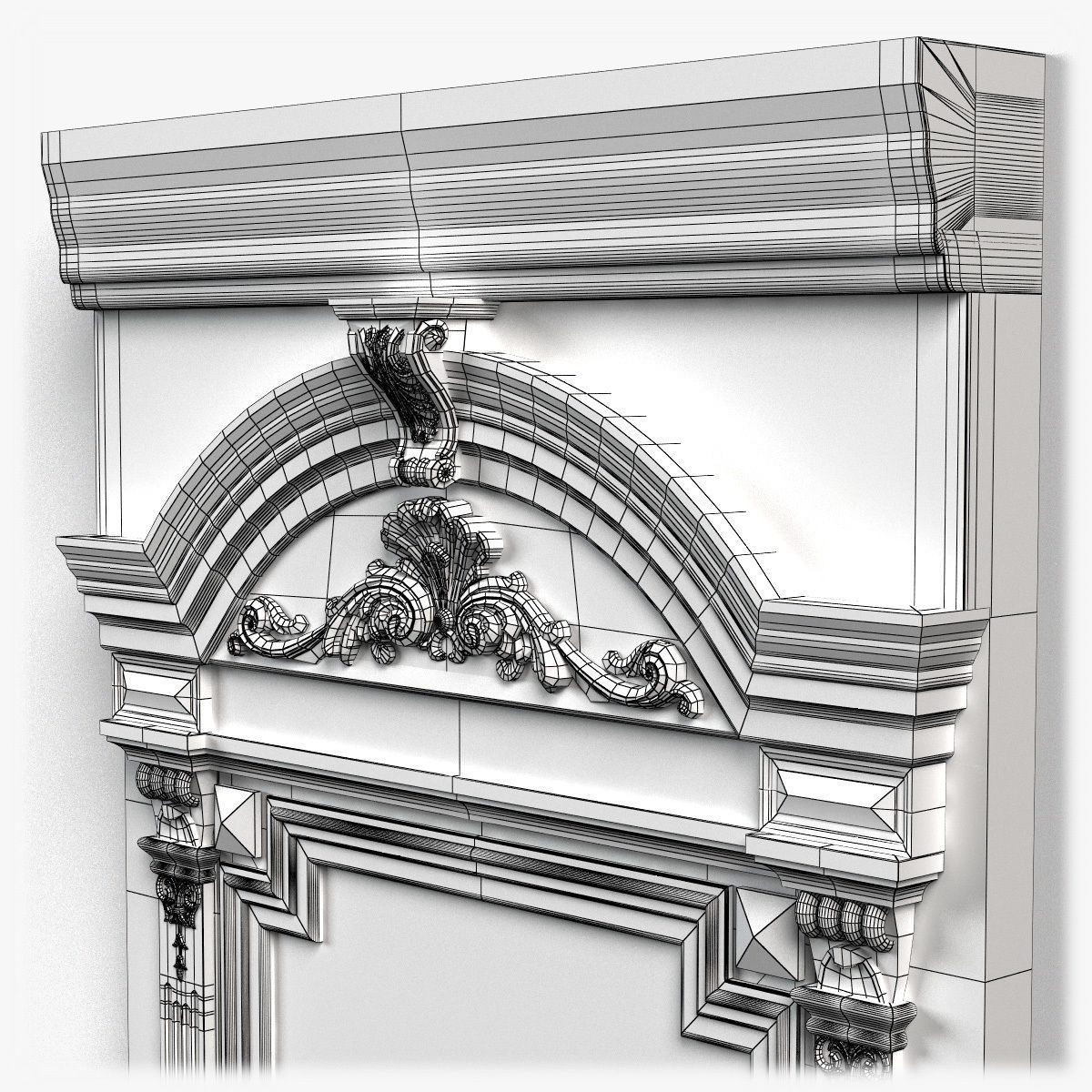 Door0050 wooden door with ornate carvings 3D model_12