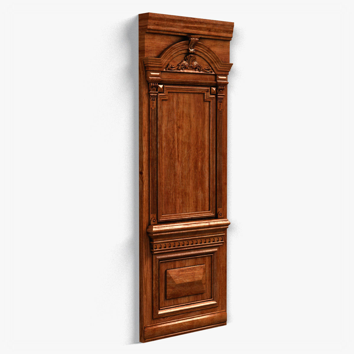 Door0050 wooden door with ornate carvings 3D model_1