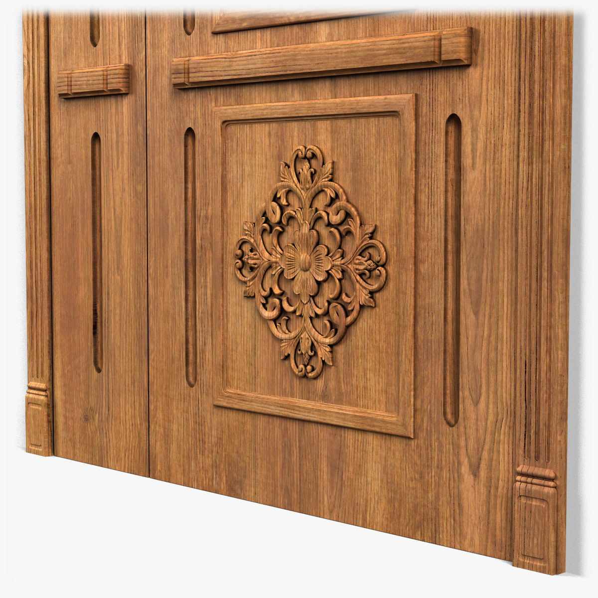 Door0052 ornate wooden door 3D model_11