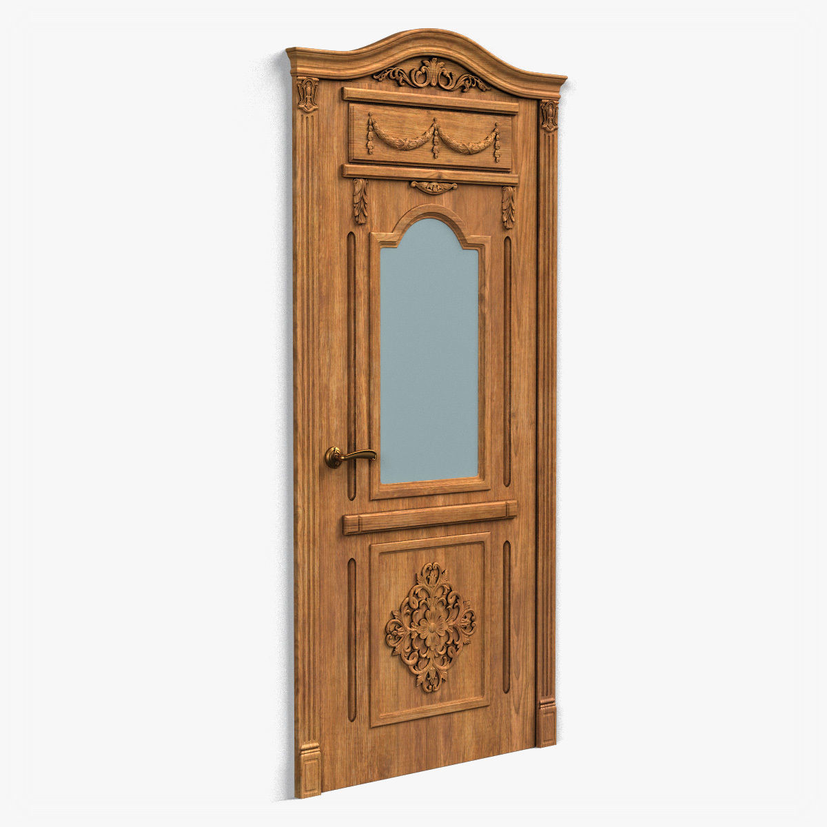 Door0053 ornate wooden door 3D model_8