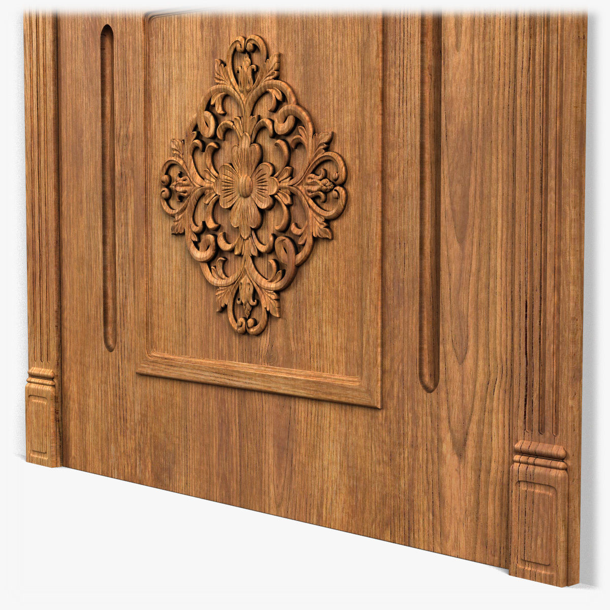 Door0053 ornate wooden door 3D model_11
