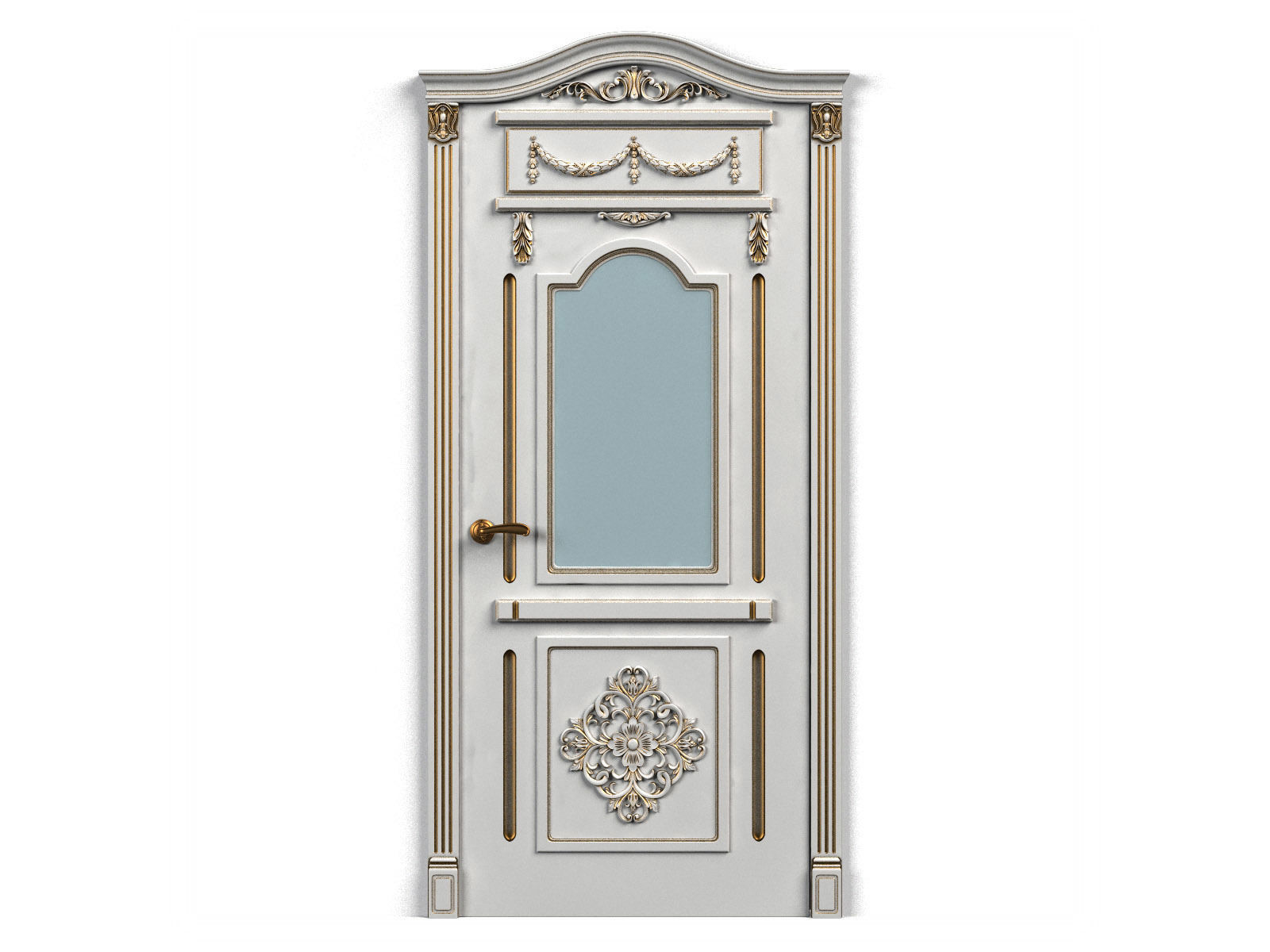 Door0053 ornate wooden door 3D model_5