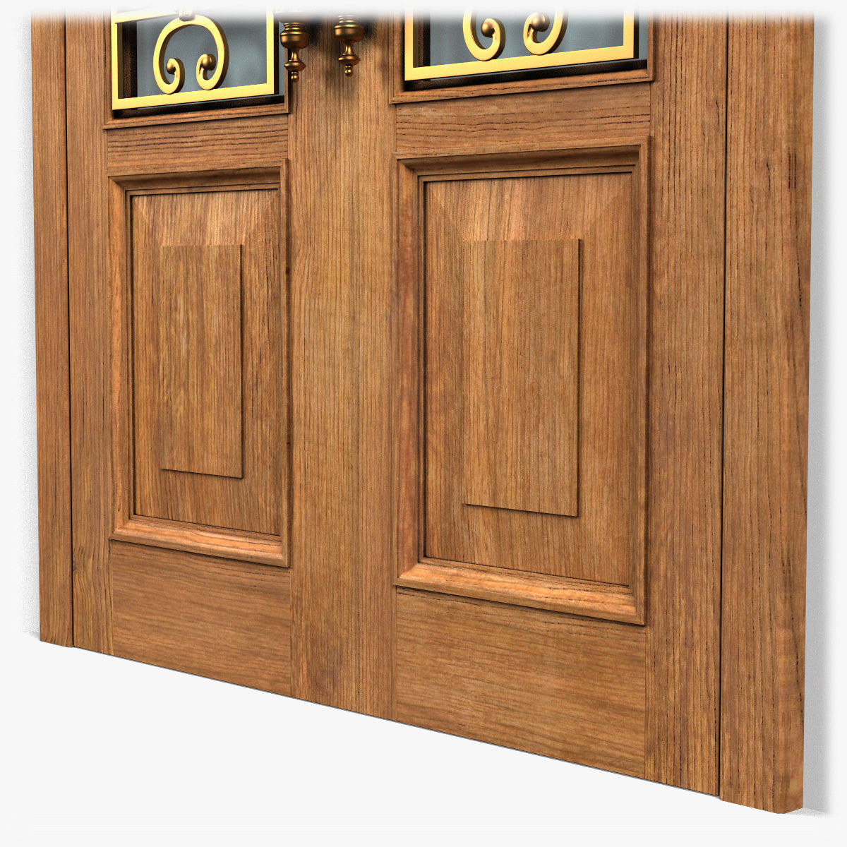 Door0054 ornate wooden door 3D model_11