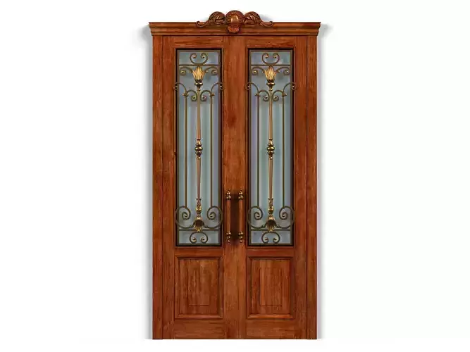 Door0054 ornate wooden door