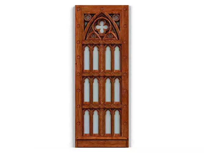 Door0058 wooden gothic door