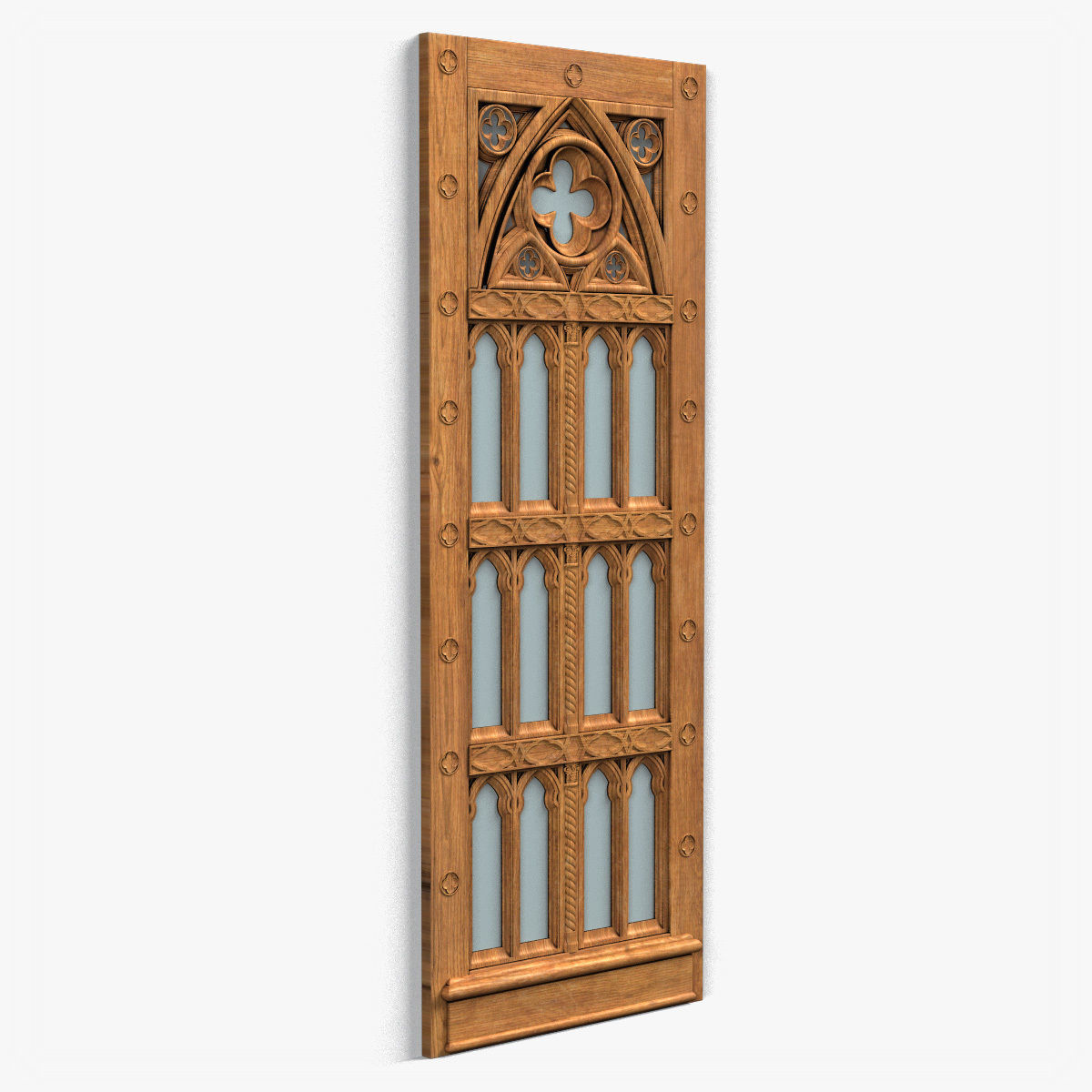 Door0058 wooden gothic door 3D model_8