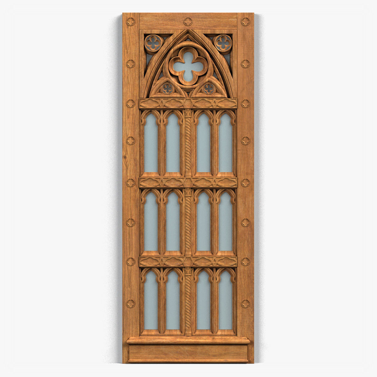 Door0058 wooden gothic door 3D model_7