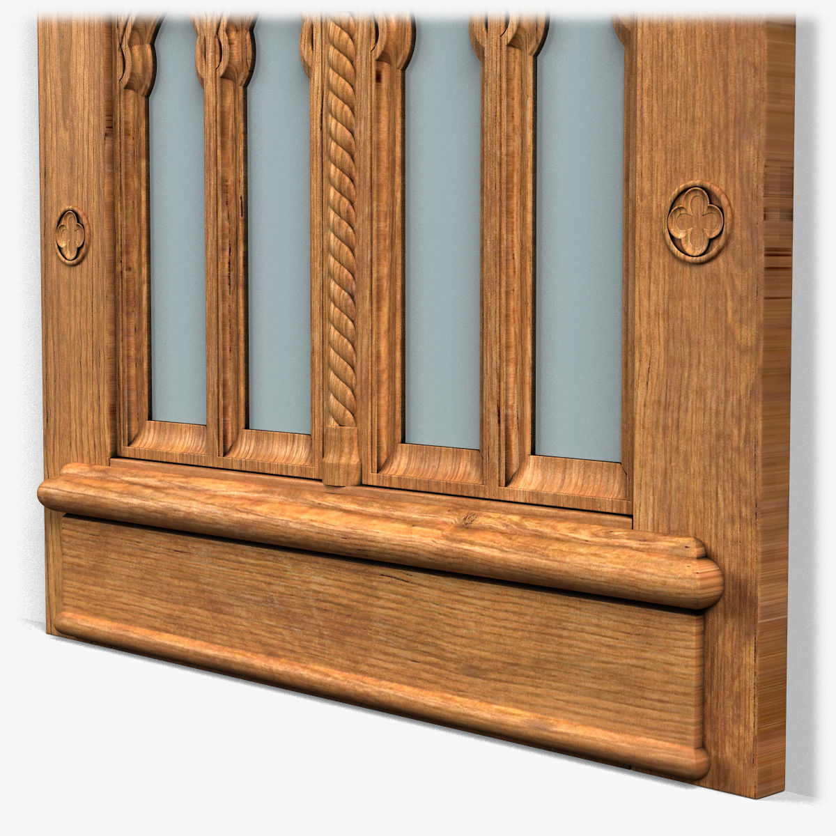 Door0058 wooden gothic door 3D model_11