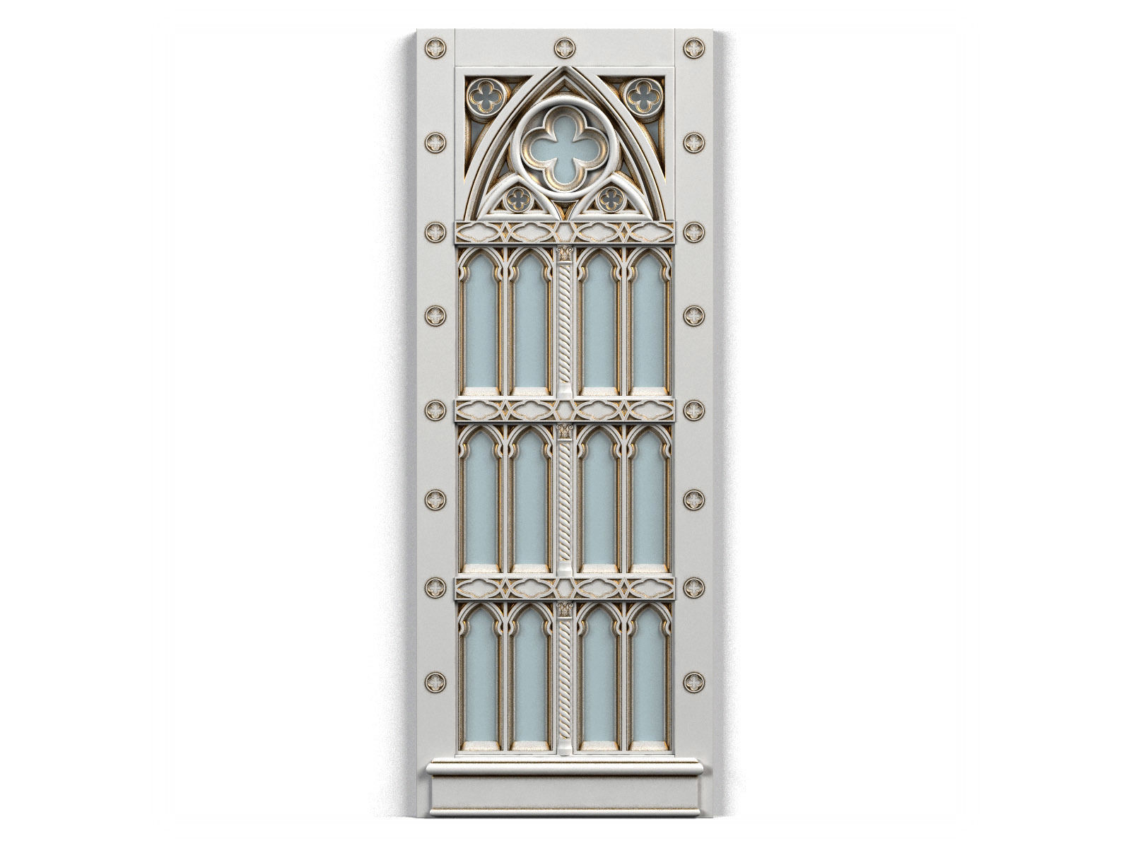 Door0058 wooden gothic door 3D model_5