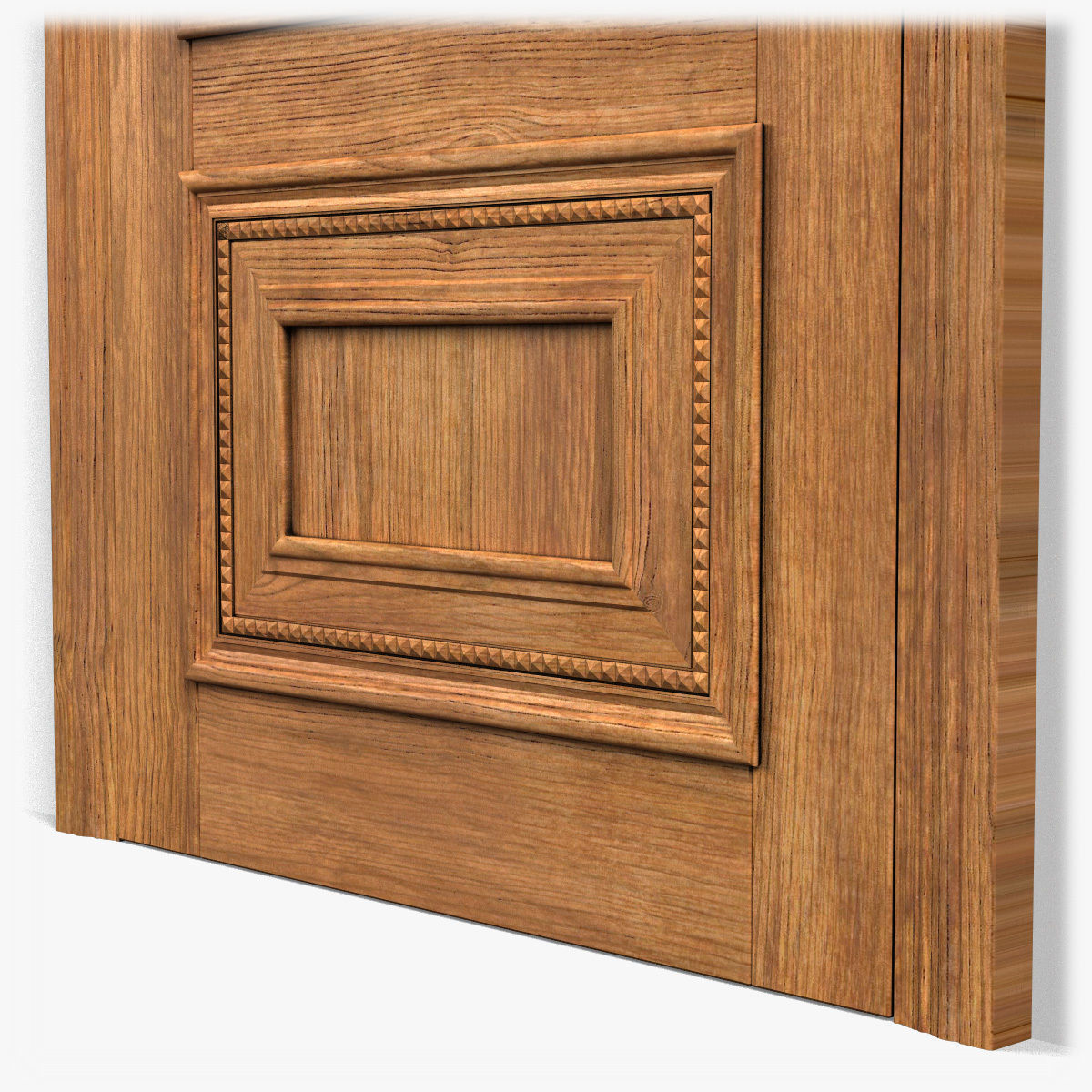 Door0059 wooden door on wall 3D model_11