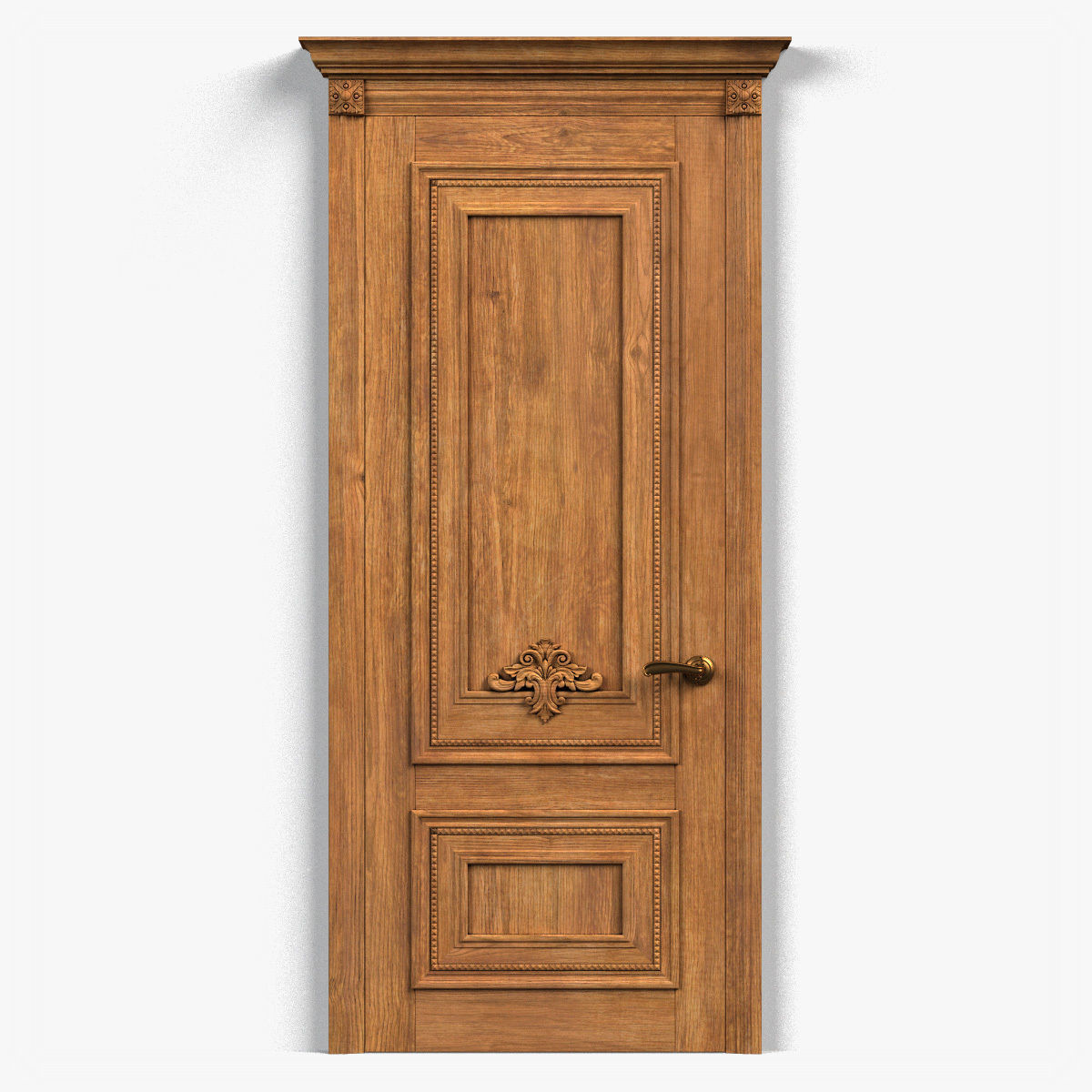 Door0059 wooden door on wall 3D model_7