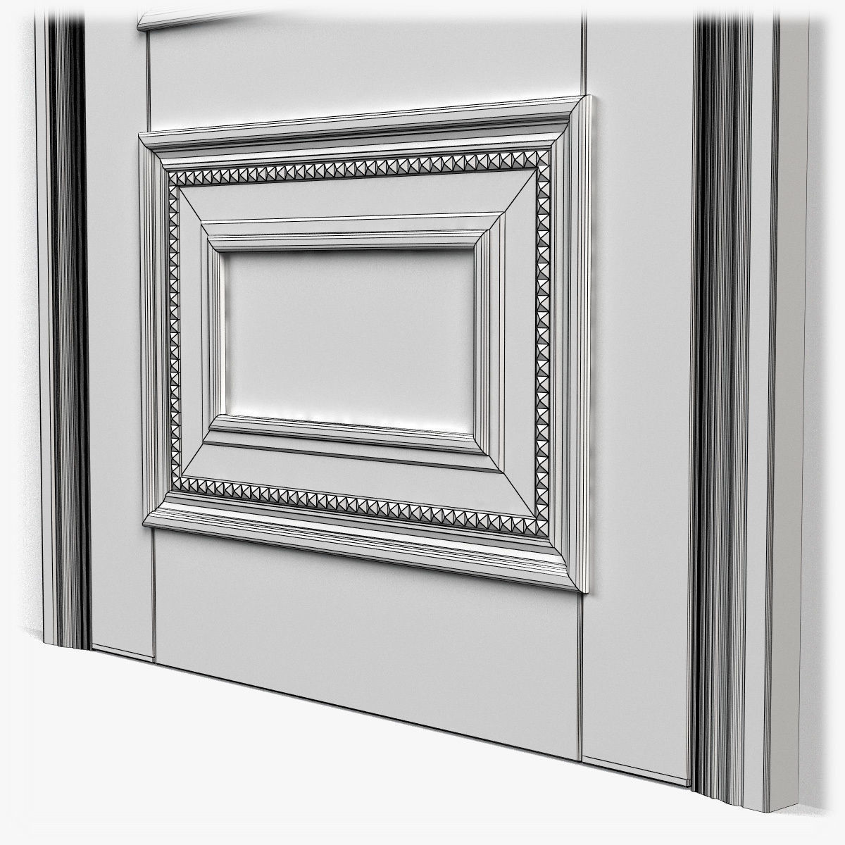 Door0059 wooden door on wall 3D model_14