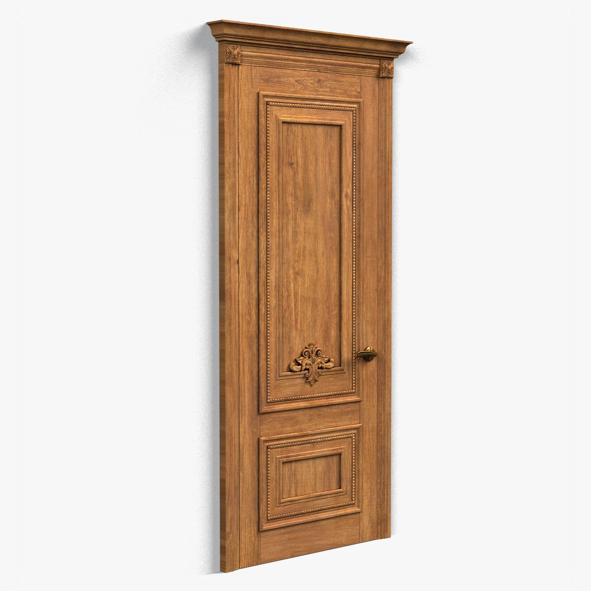 Door0059 wooden door on wall 3D model_8