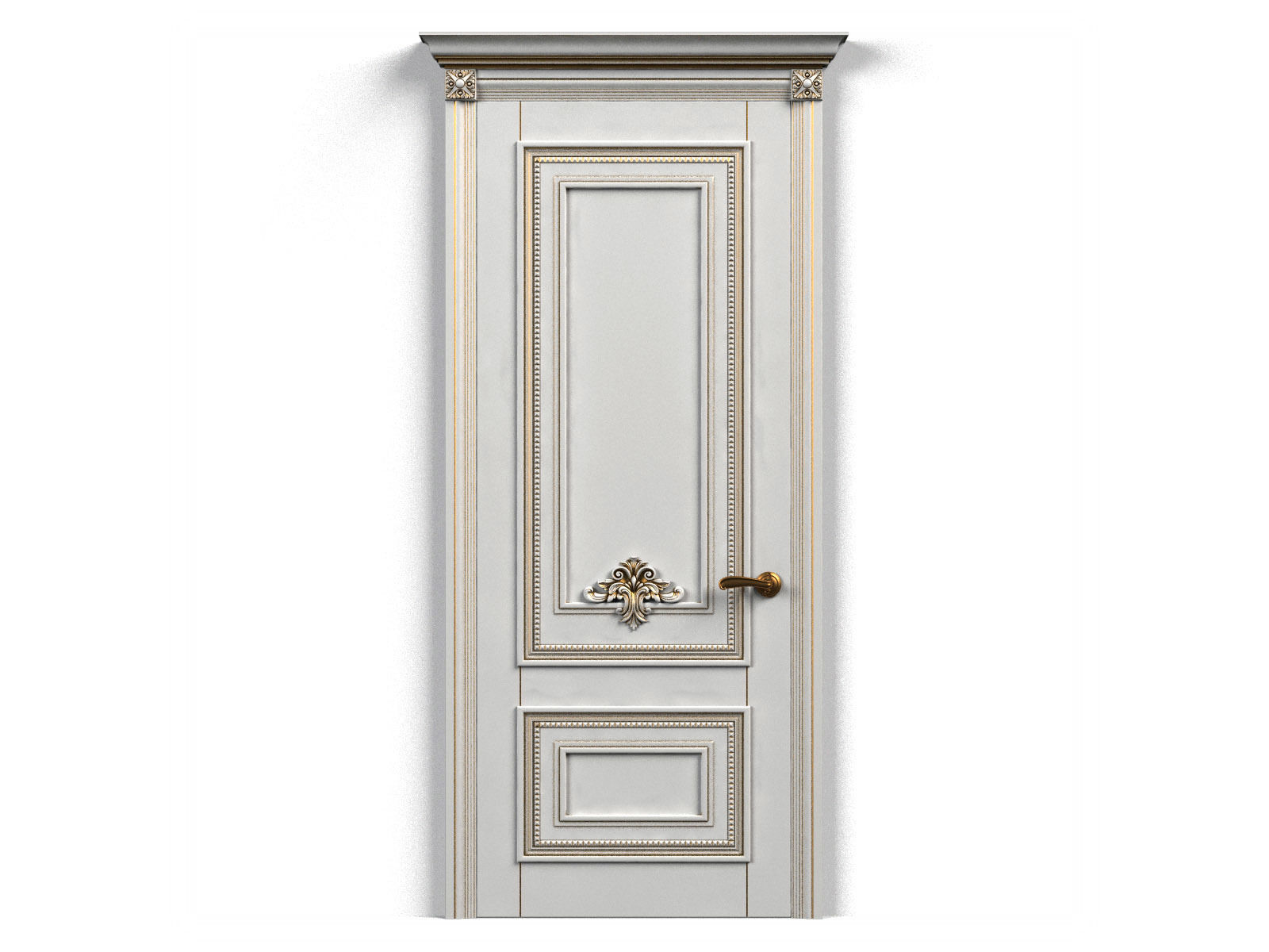 Door0059 wooden door on wall 3D model_5