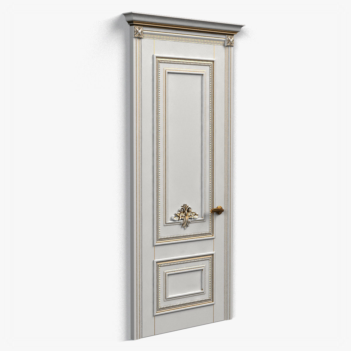 Door0059 wooden door on wall 3D model_6