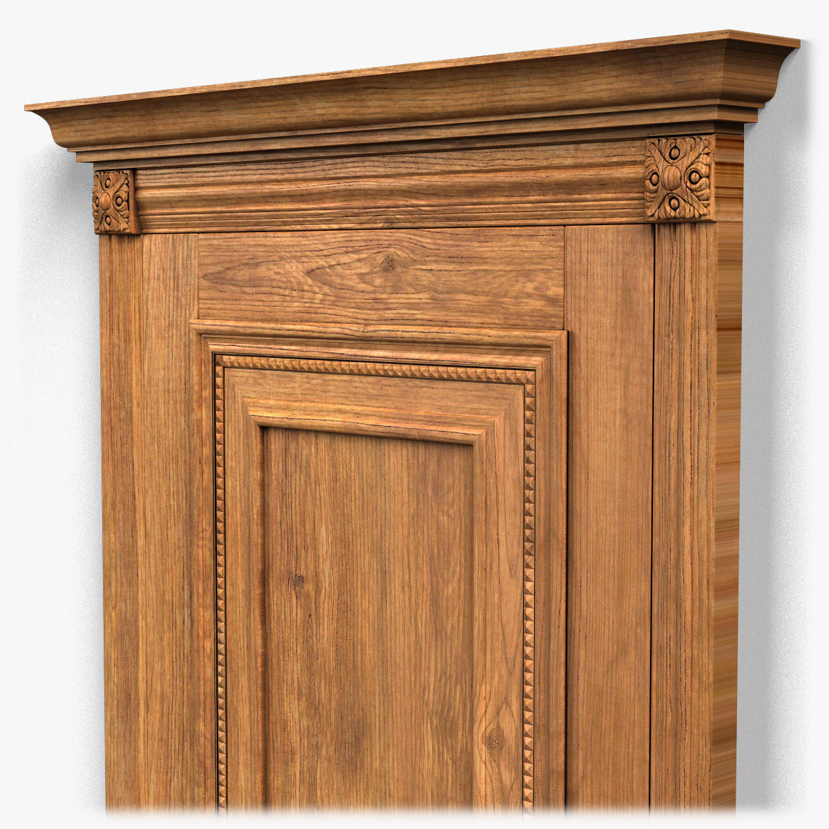 Door0059 wooden door on wall 3D model_9