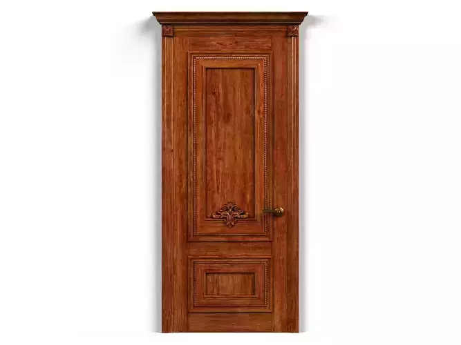 Door0059 wooden door on wall