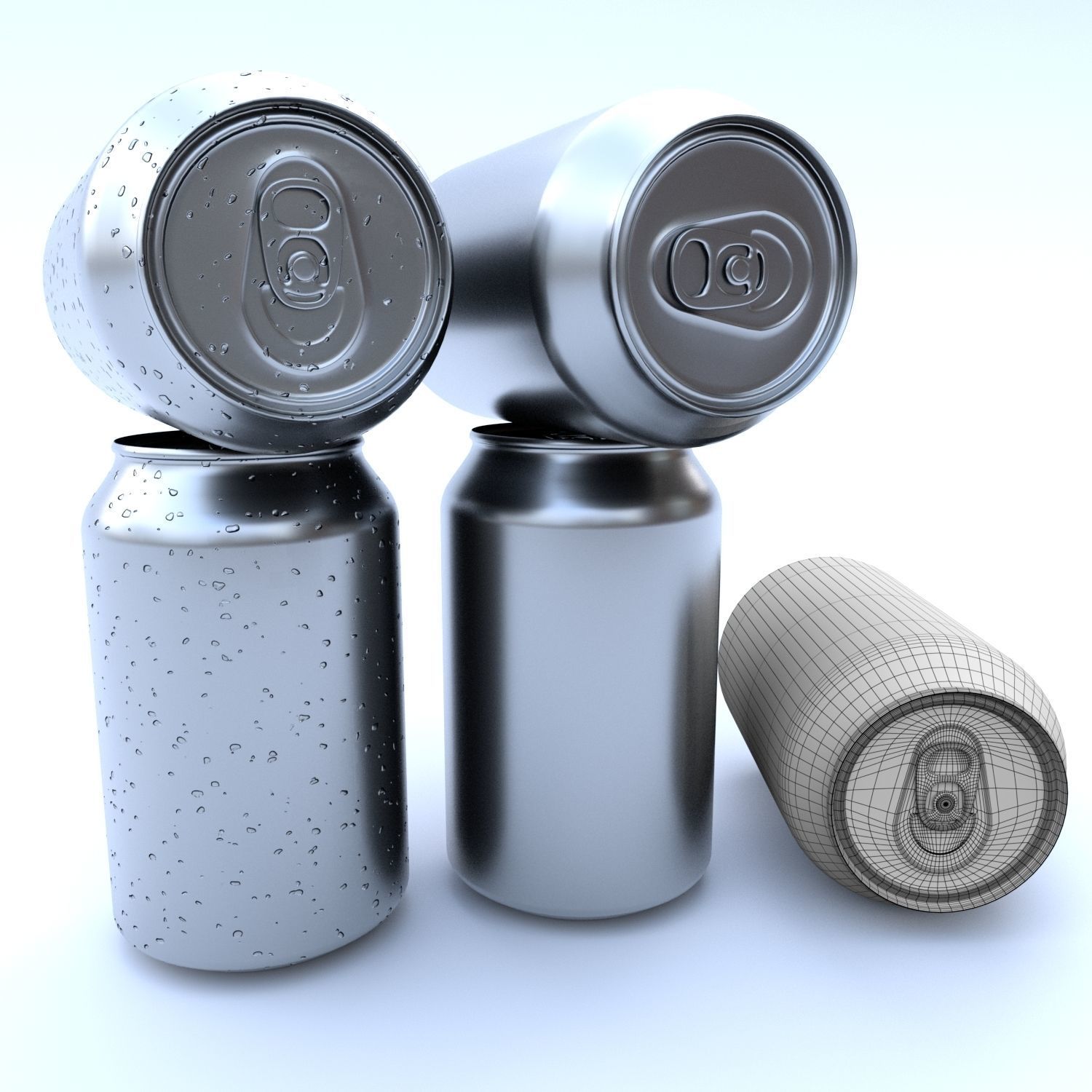 Beverage can 163 ml Low-poly 3D model_1