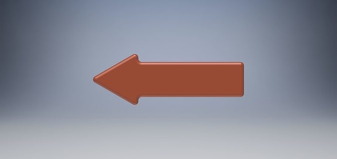 Modern Arrow straight 60 degree apex 3D model