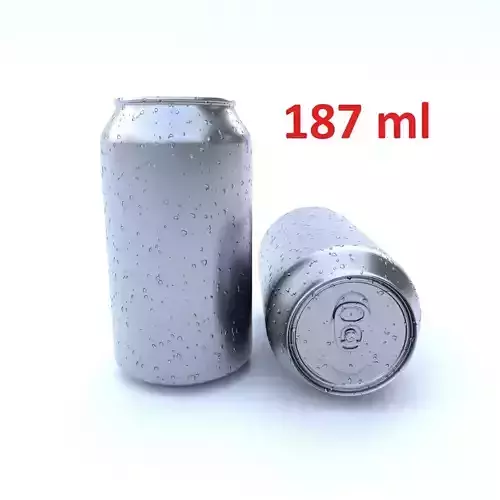 Beverage can 187 ml Low-poly 3D model