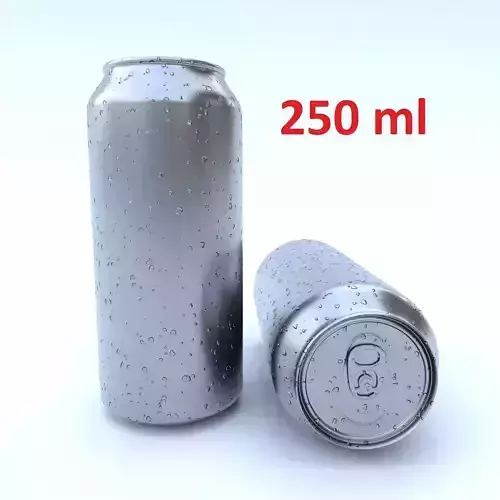 Beverage can 250 ml Low-poly 3D model