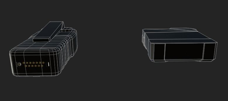 Bodycam and SC20 radio Low-poly 3D model_4