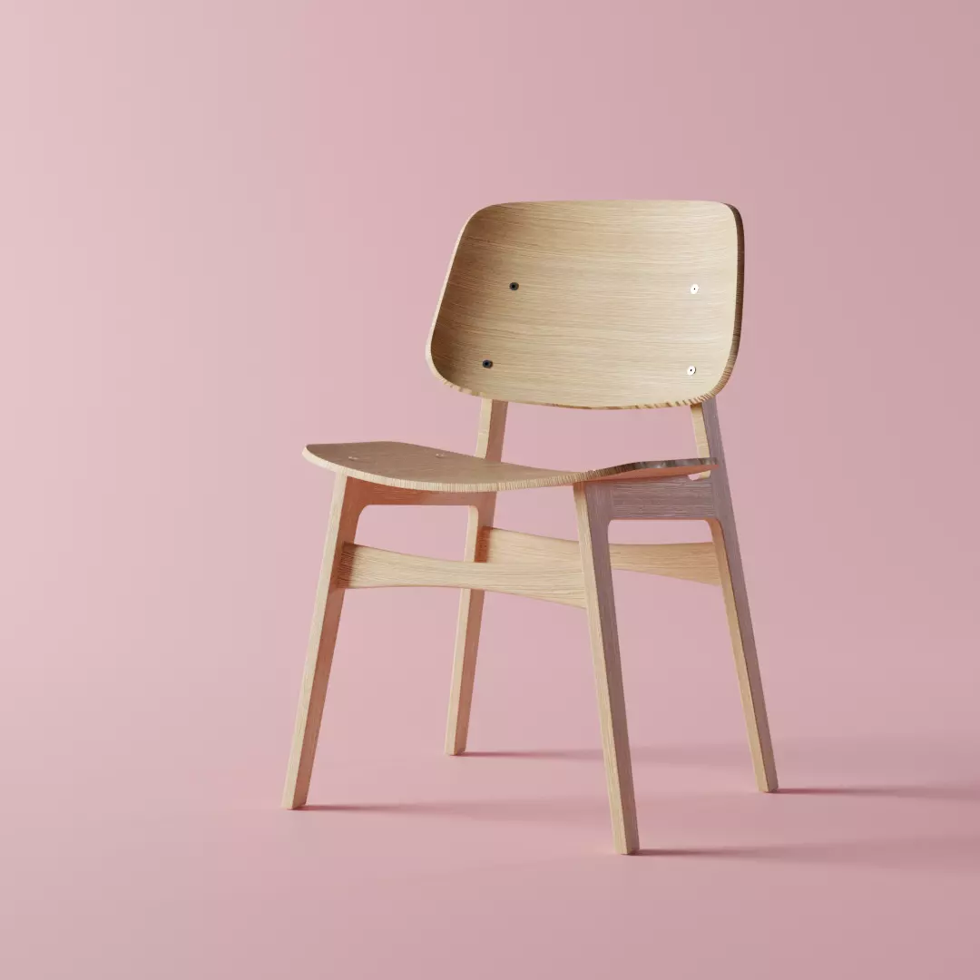 high poly chair wooden Free 3D model