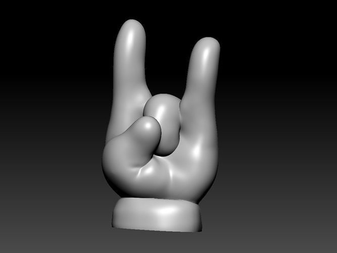Mickey Disney Rock Hand Free 3D print model